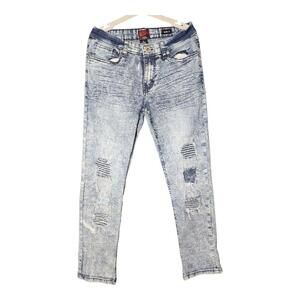 Blue Distressed Jeans Slim Fit Boys Size 12👖👦👕